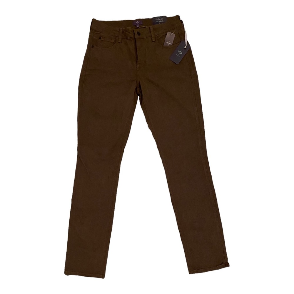 NYDJ Brown Slim Jeans Size 10 NWT
